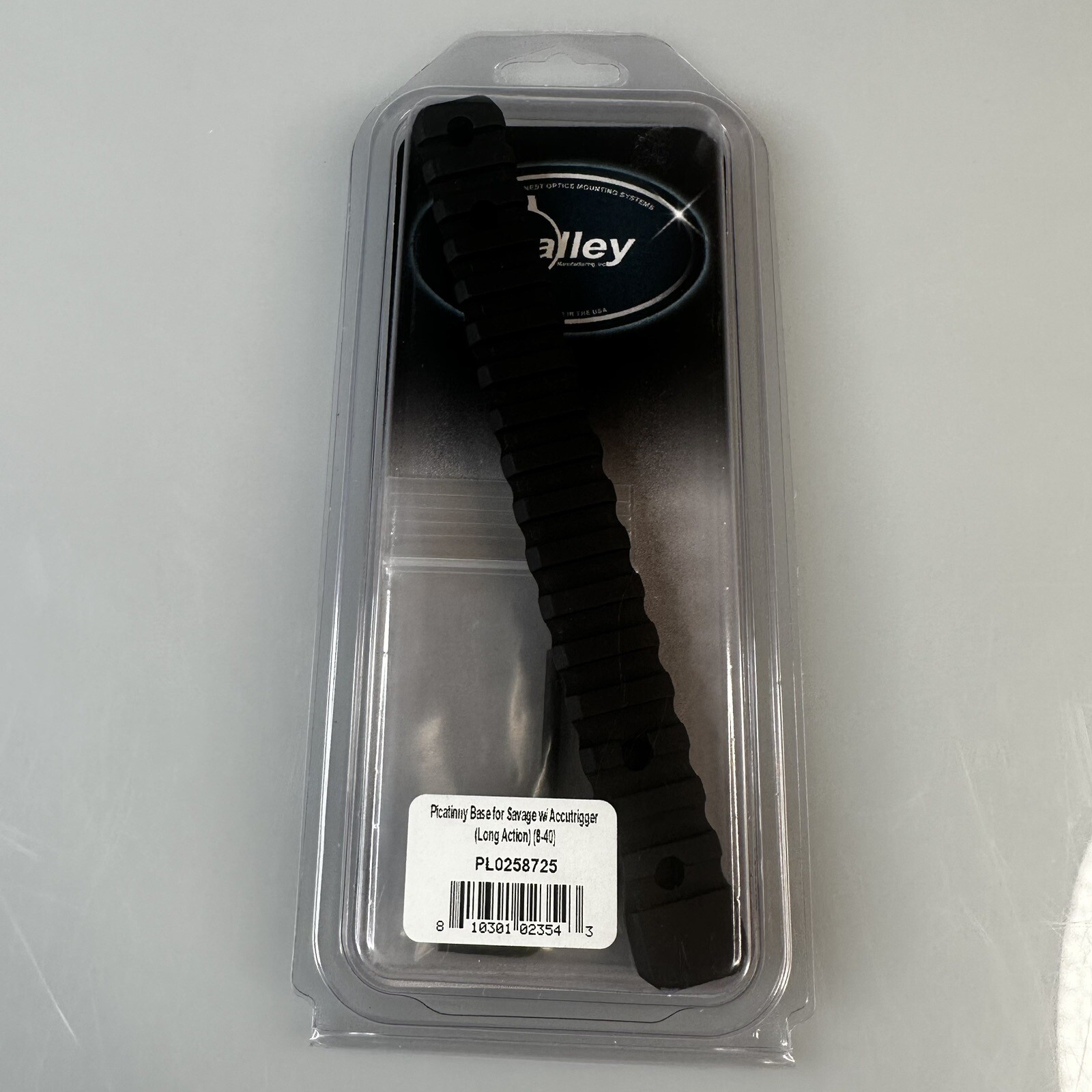 Talley Picatinny Base for Savage w/Accutrigger Long Action 8-40 PL0258725  New