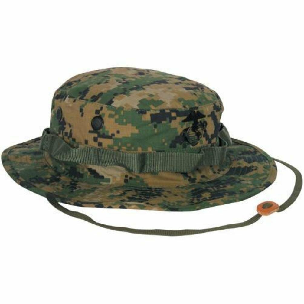 USMC Digital WOODLAND MARPAT Boonie field cover MEDIUM sun hat w camo boony