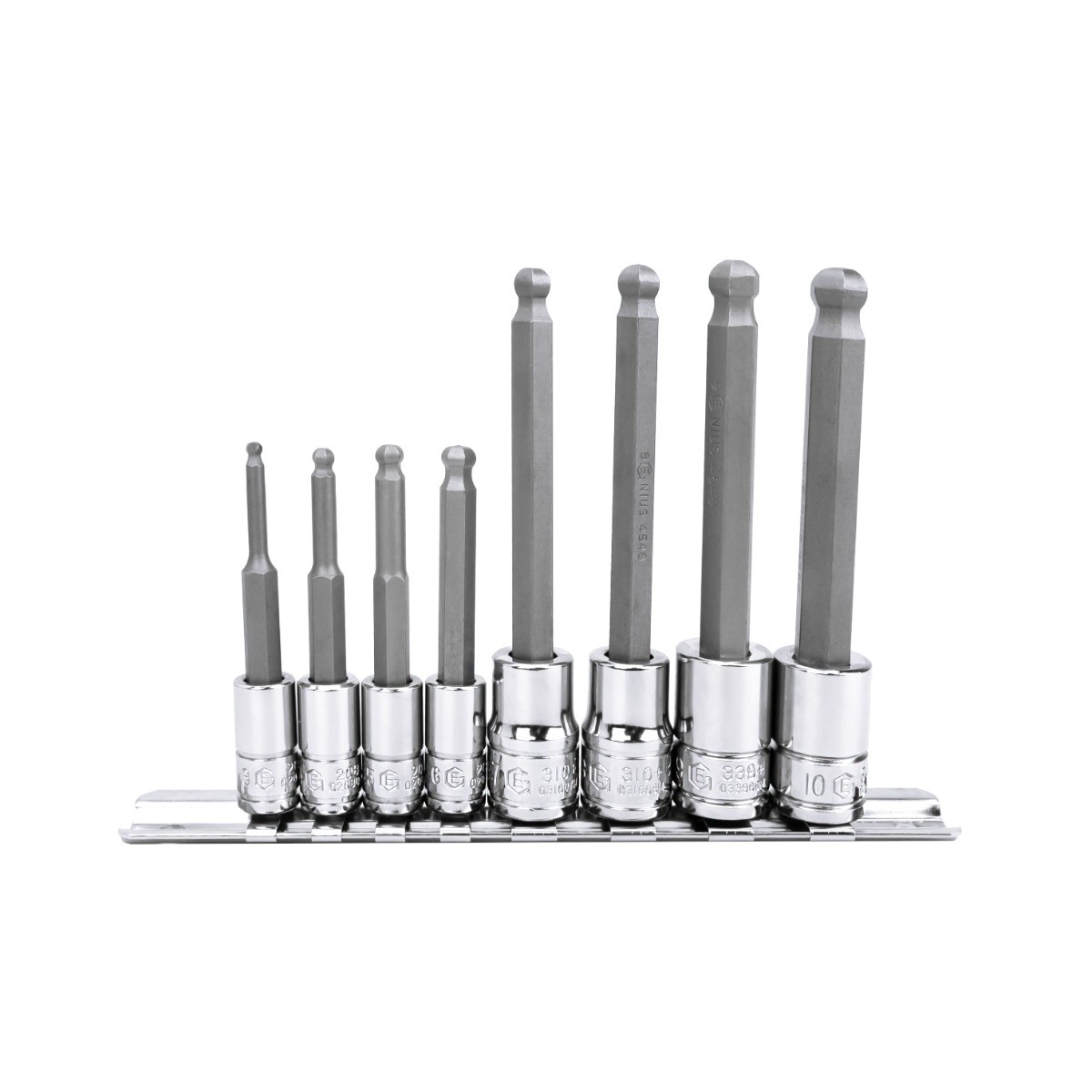 Genius Tools 8 Piece 1/4" & 3/8" Dr. Metric Wobble Hex Bit Socket Set - BS-23...