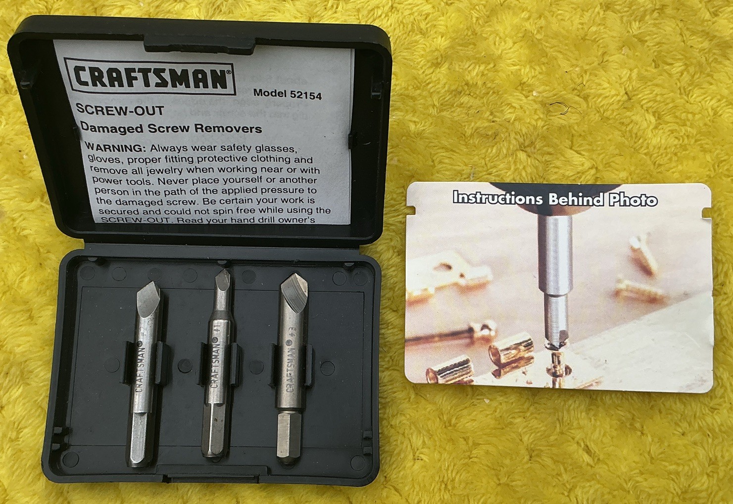 Craftsman Damaged Screw Extractor Set 52154