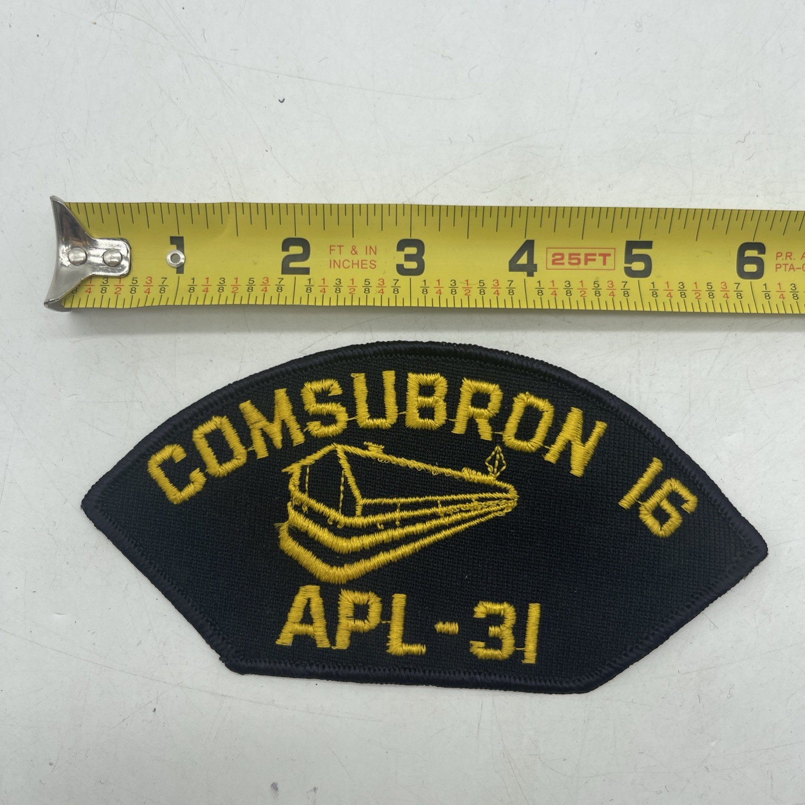 U.S. Military Navy Commander SUBMARINE COMSUBRON 16 APL-31 Naval Sub Patch Black
