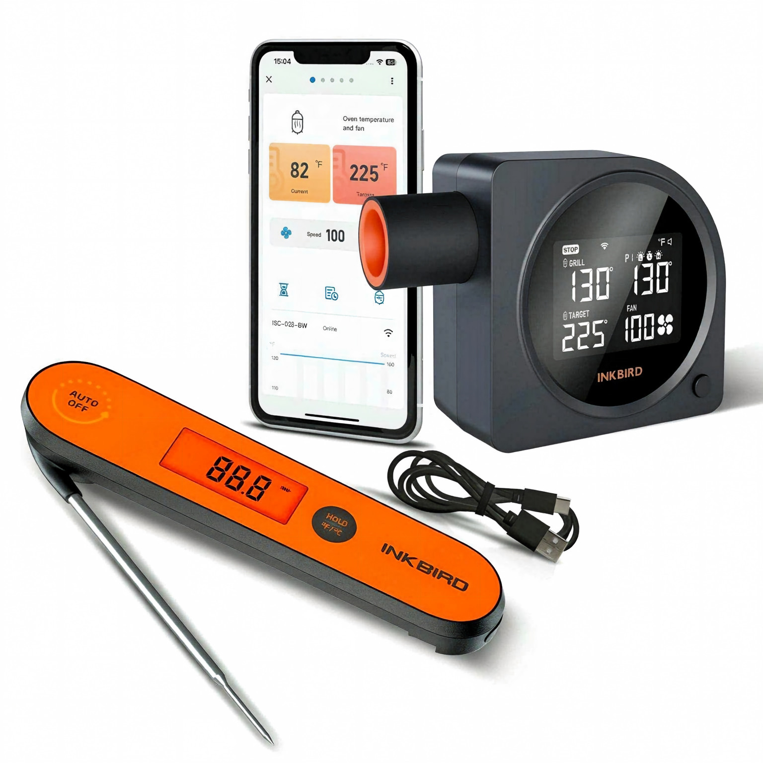 INKBIRD BBQ Smoker Controller Grilling Thermometer IHT-1X Barbecue Cooking Roast