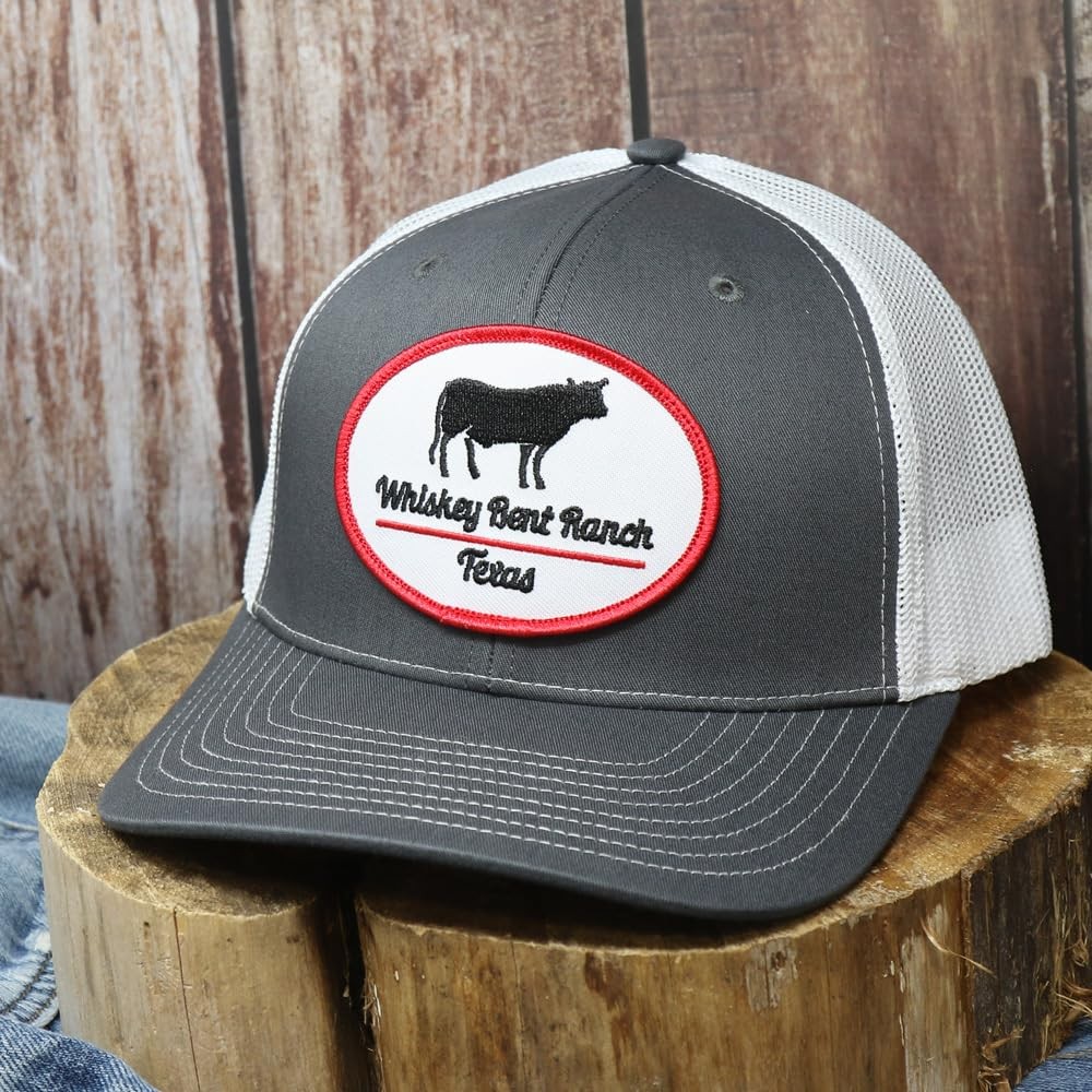 WHISKEY BENT HAT CO. Whiskey Ranch One Size, Gray/White Cattle Patch