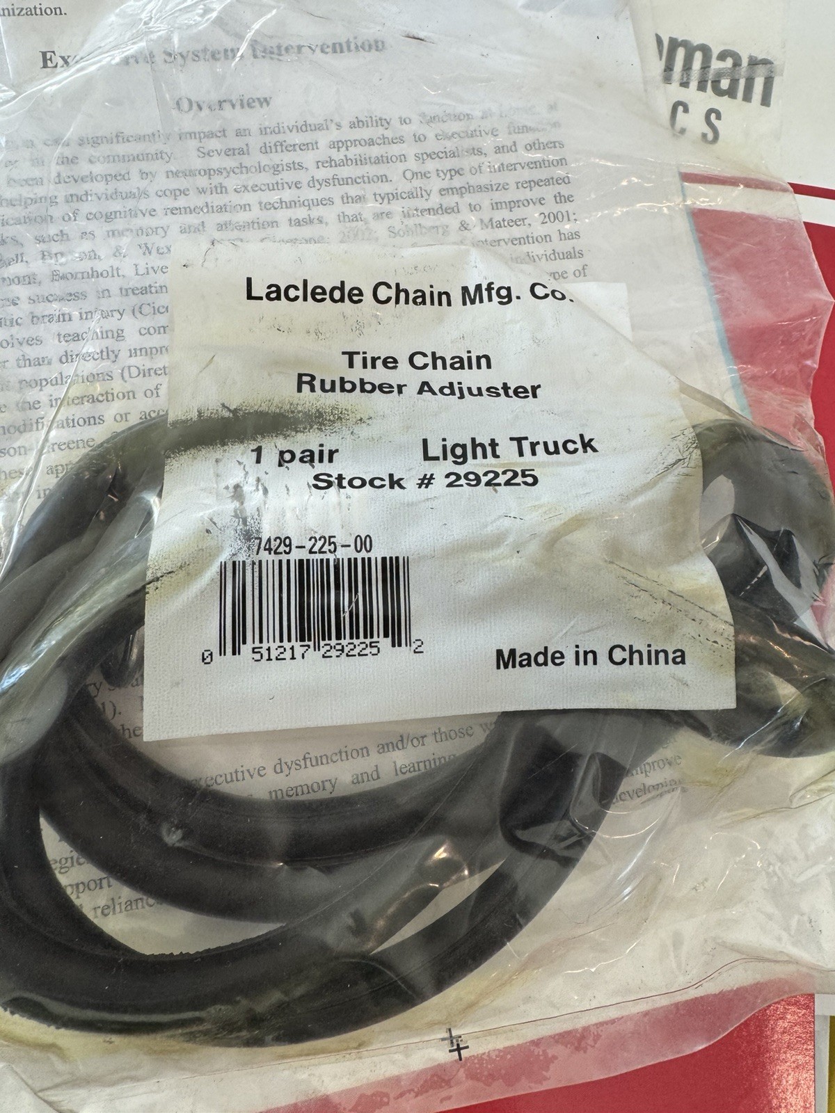 Laclede Tire Chain Rubber Adjuster Stock # 29225  1 Pair Light Truck