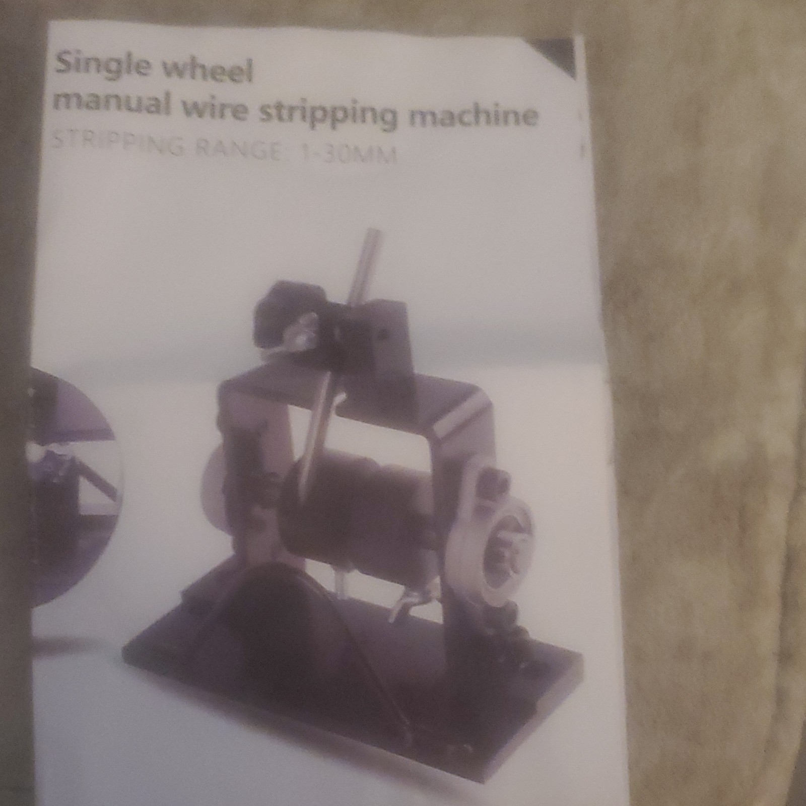 Single Wheel Manual Wire Stripping Machine 1-30mm Range A3