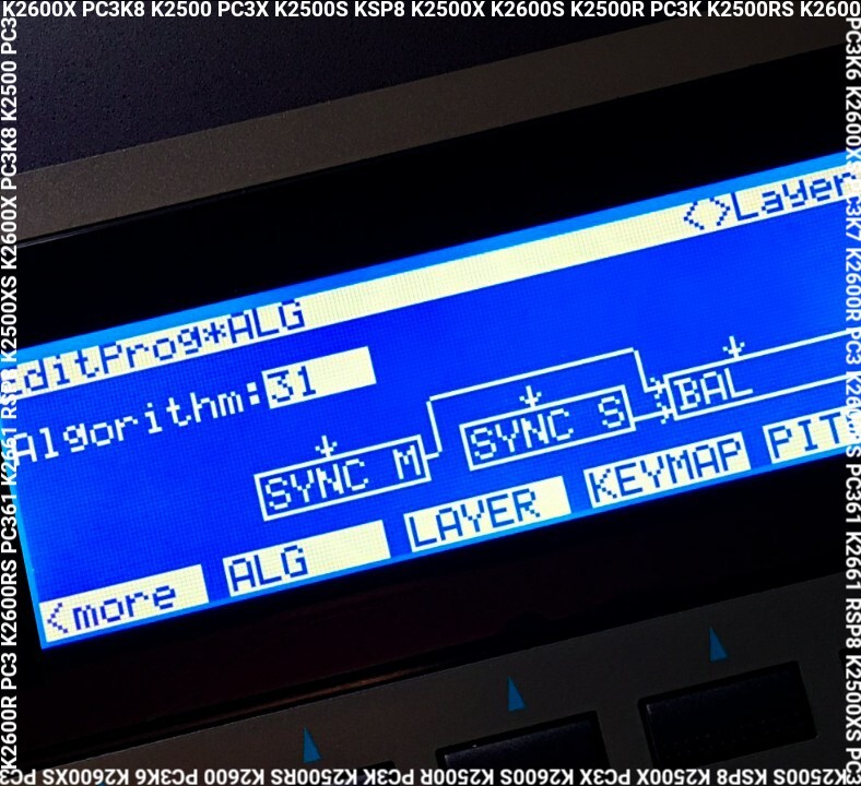 Kurzweil K2600 K2600S K2600X K2600XS K2600R K2600RS (Negative) LED Display !