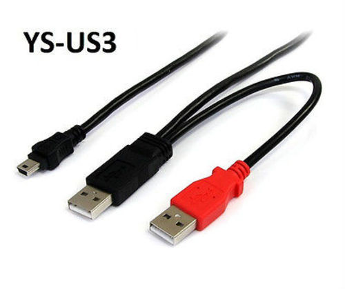CablesOnline 3 ft USB 2.0 Y Power Booster Cable, CablesOnline YS-US3