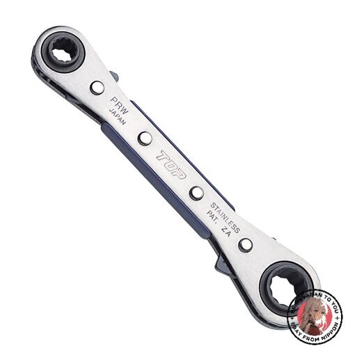 TOP Industries PRW-1 4-Size Plate Ratchet Wrench