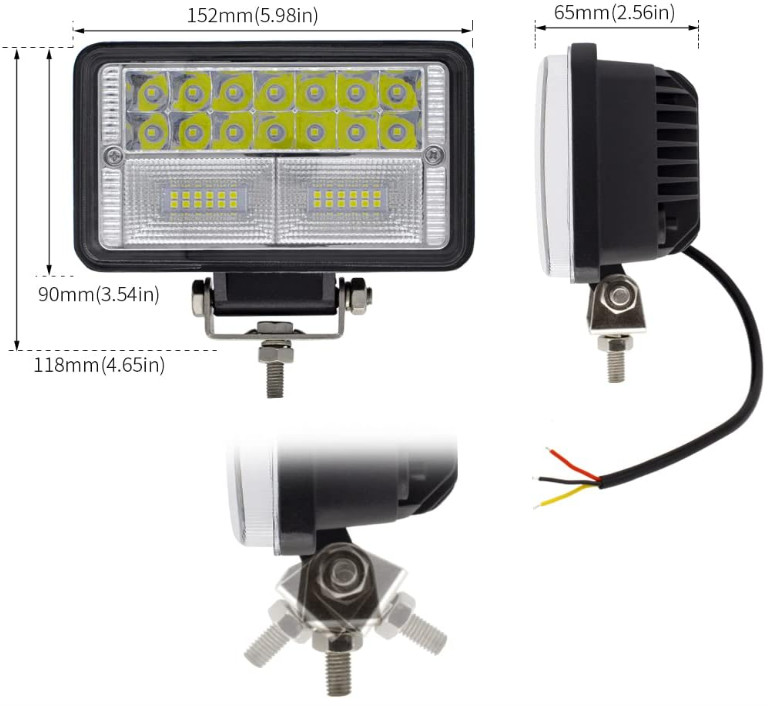 LED Tractor Work Lights 2PCS Approx 6Inch Combo Beam Driving Lights Work Auxili