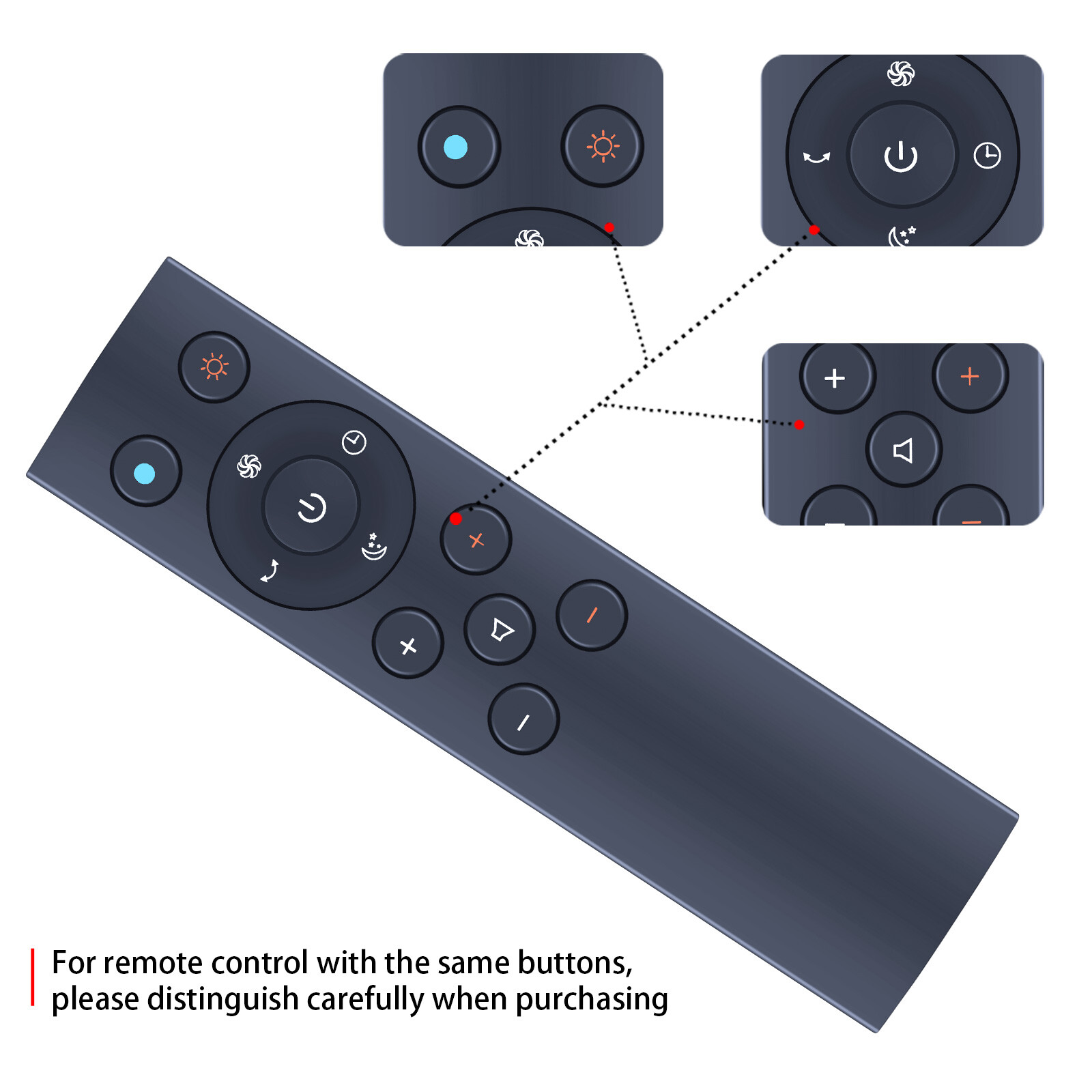 Remote Control For Holiwil Fan, Wingless, 2-in-1 Air Conditioner