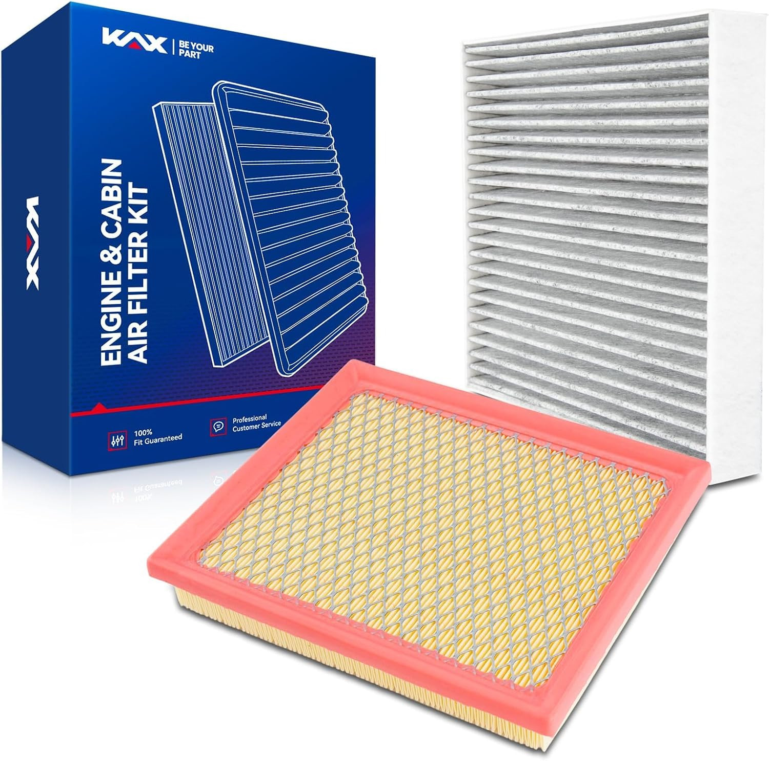 Engine & Cabin Air Filter Kit, Replacement for Toyota Prius 2010-2015, Prius V 2