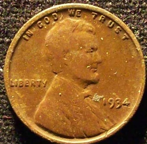 1934 P Lincoln Wheat Cent
