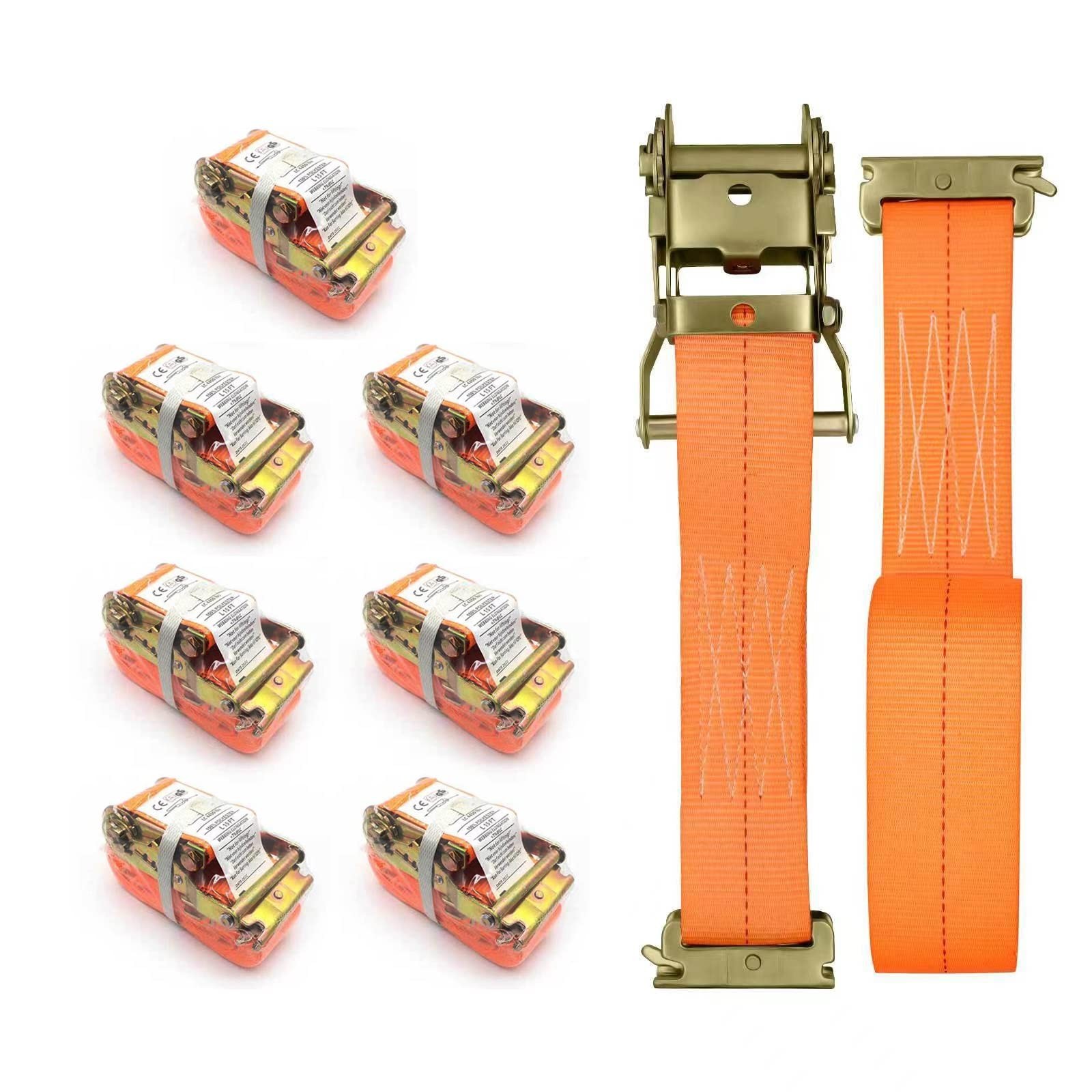 8Pack E-Track Straps Ratchet Etrack Strap Box Truck Strap Tie Down Heavy Duty...