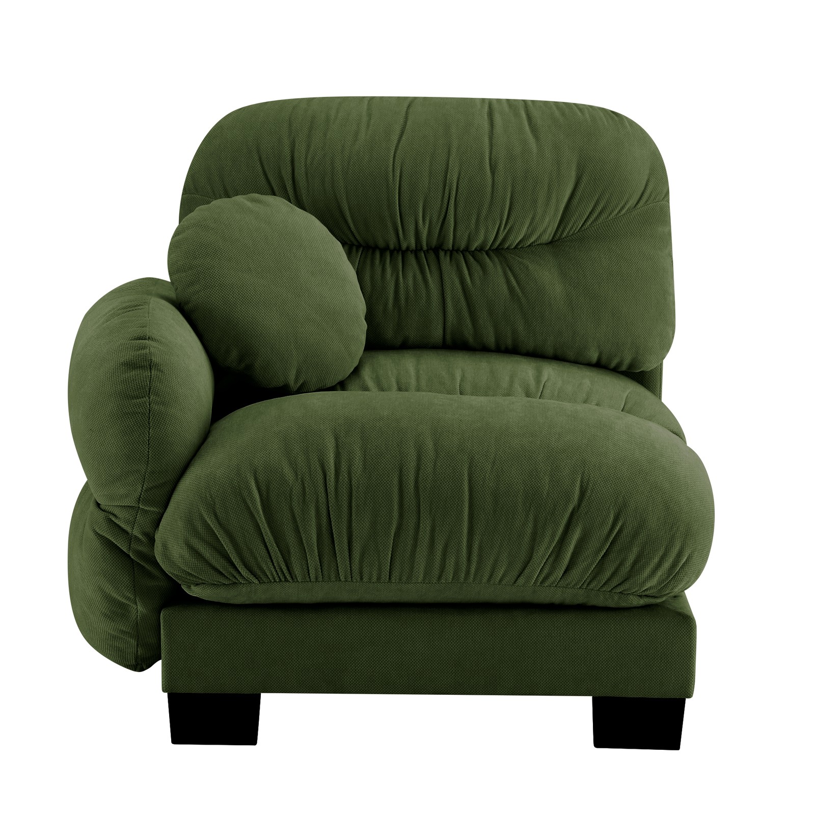 Flora Sofa LSF Chenille 1-Seat Green 40.94"L x 34.25"W x 36.22"H