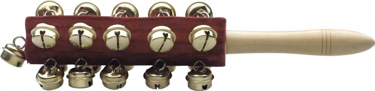 Stagg Model SLBS-21 - Sleigh Bell Stick w/21 Bells, Percussion Instrument