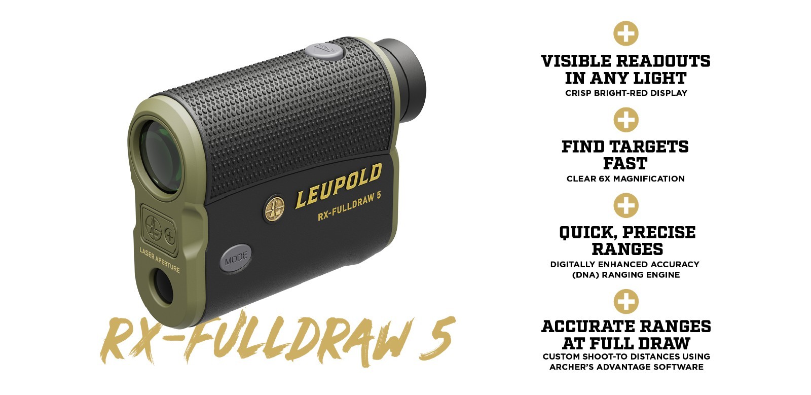 Leupold RX-FullDraw 5 6x Laser Rangefinder OLED Display (182444)
