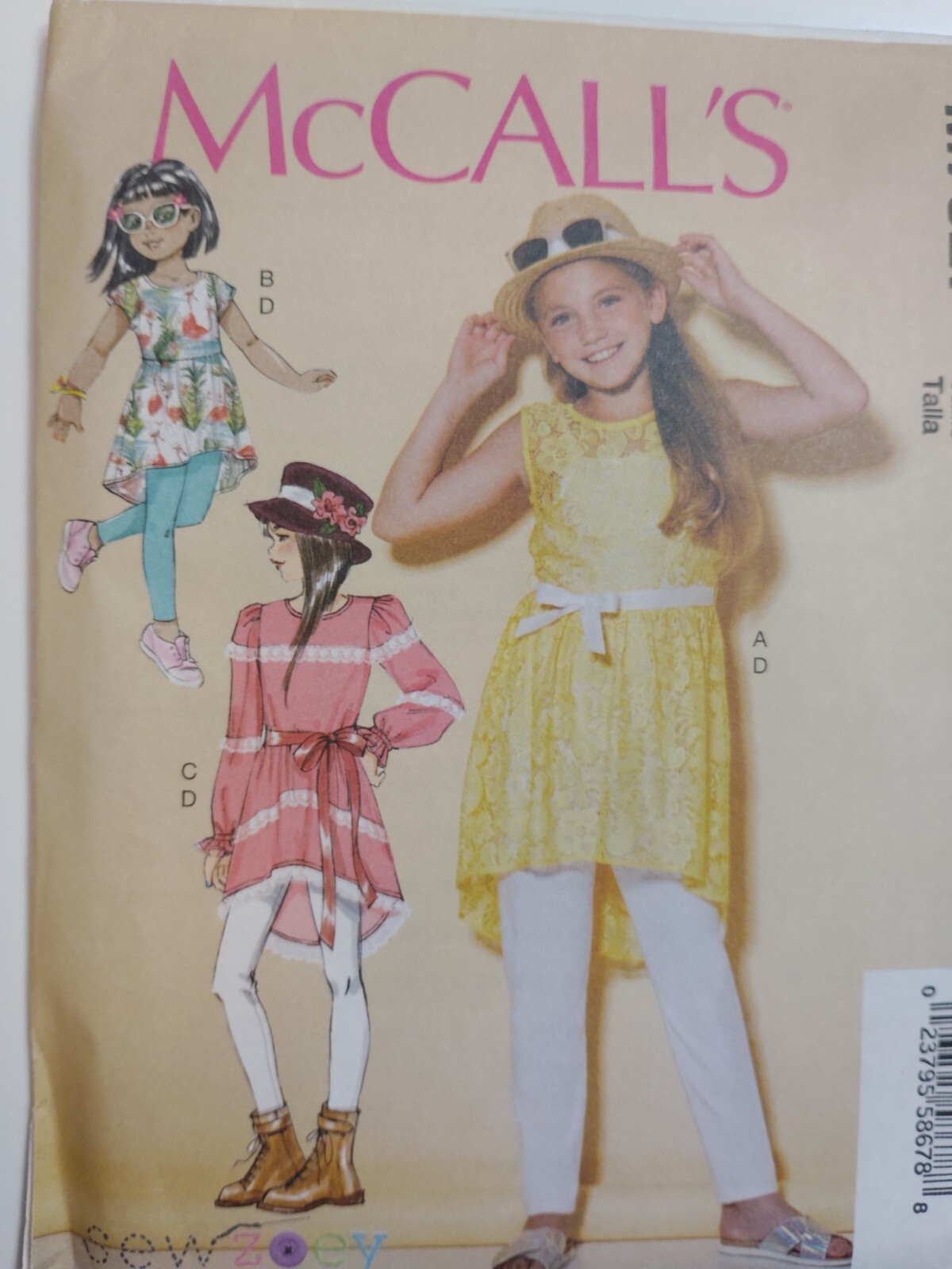 Tunic Top Leggings Girls 7 8 10 12 14 McCalls M7527 Sewing Pattern McCall's 7527