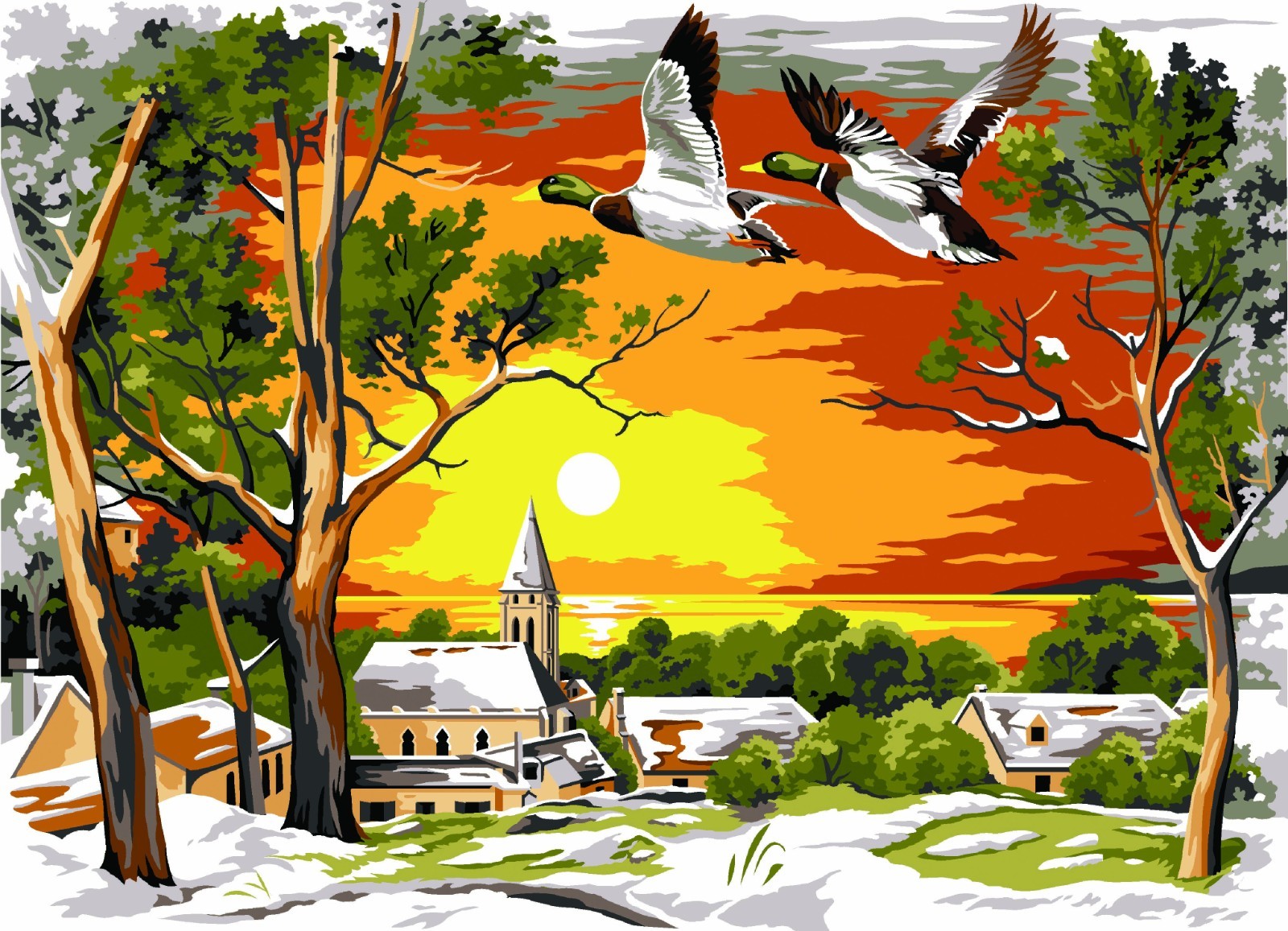 Seg De Paris Needlepoint canvas for halfstitch without yarn The Melting Snow ...