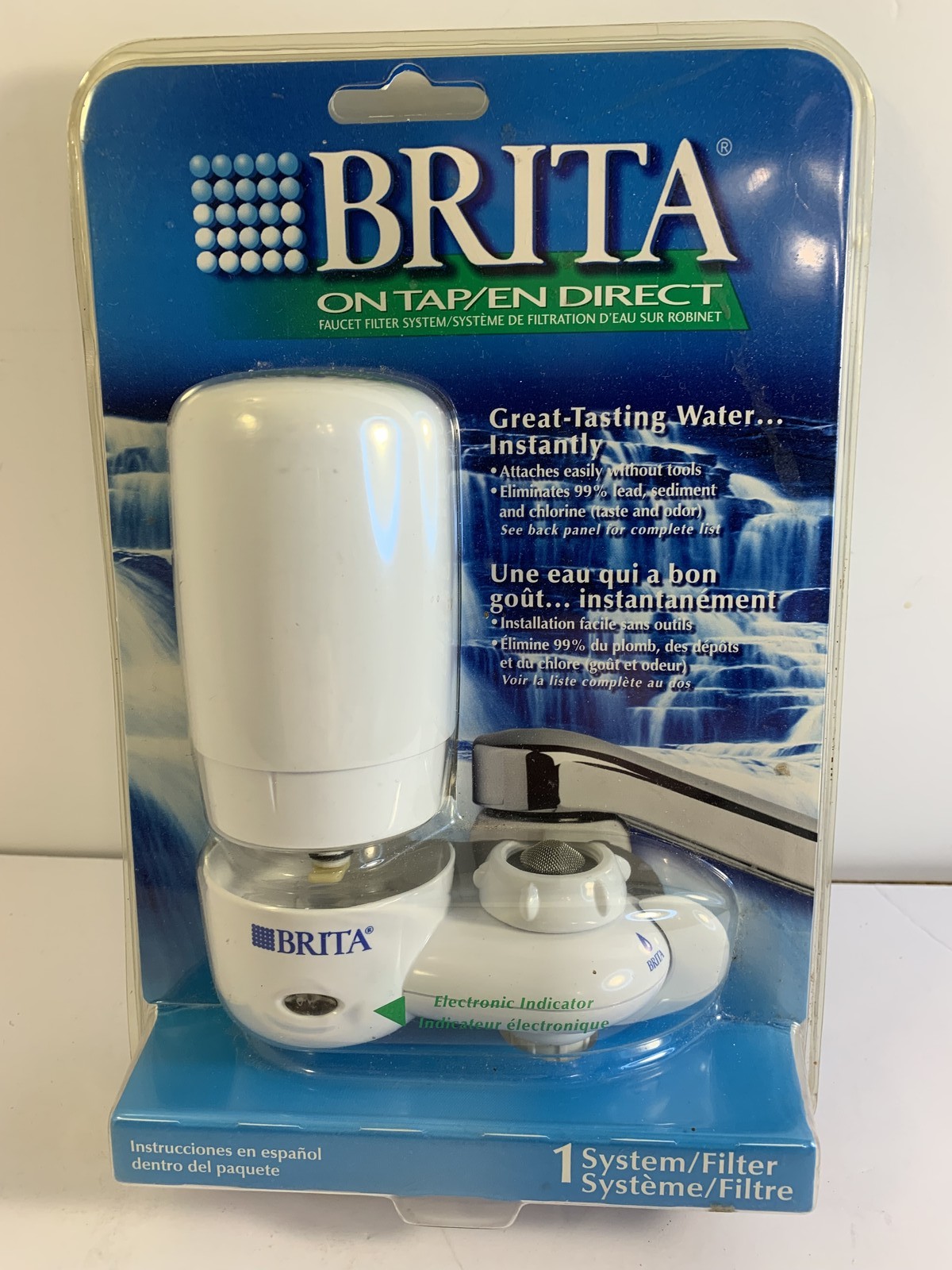 NEW Brita On Tap Faucet Water Filter System Direct Mount White 100 Gallon