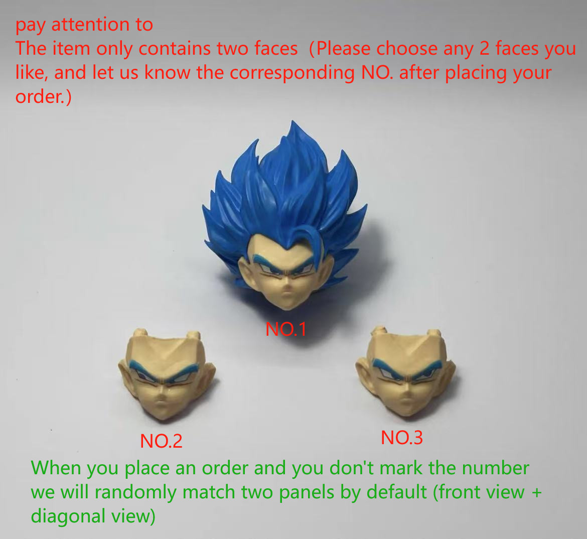 CUSTOM Gogeta 1/12 shf  Super Saiyan Blue Gogeta SSB head kit