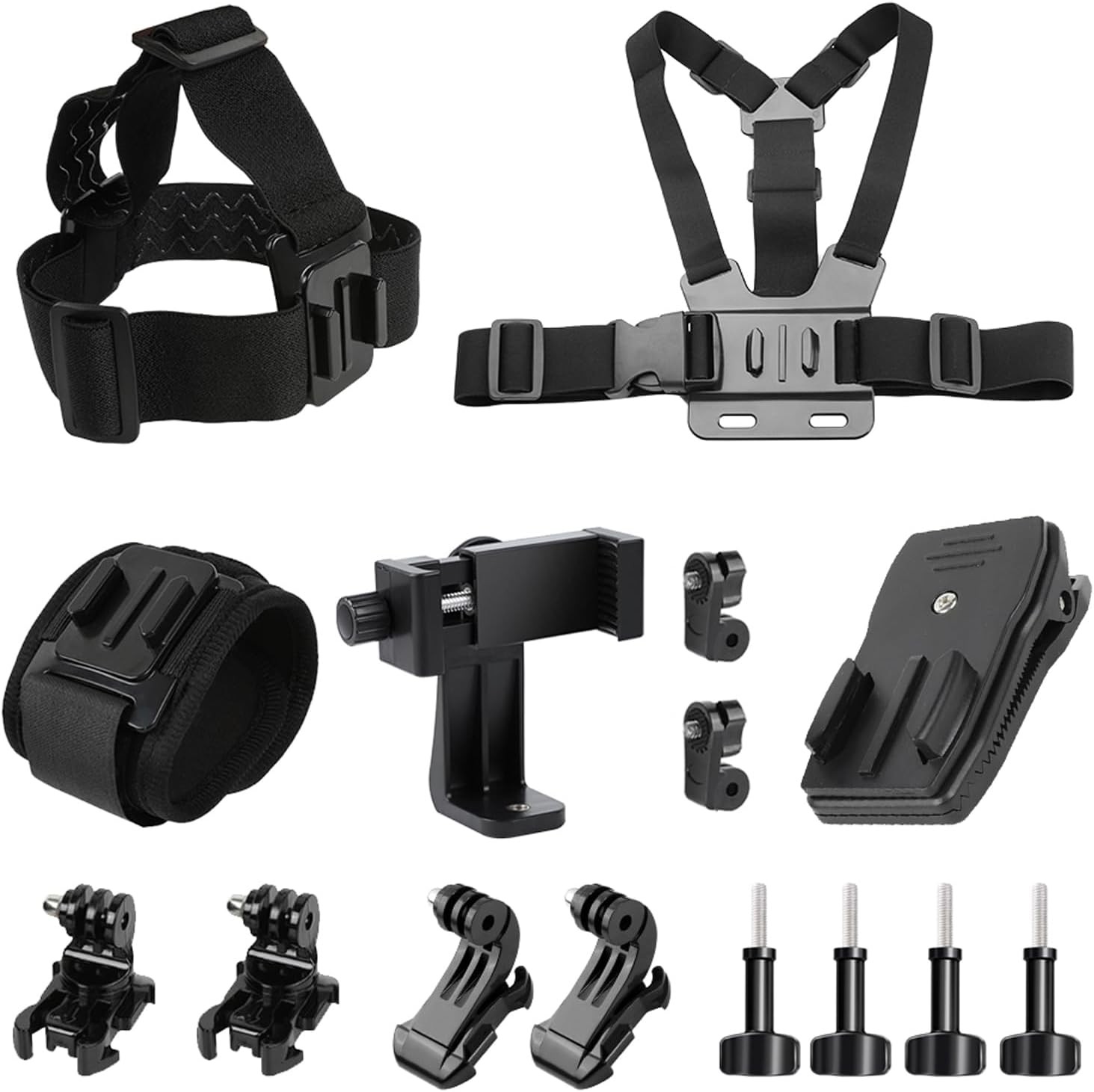 Action Camera Accessories Kit with Mounts