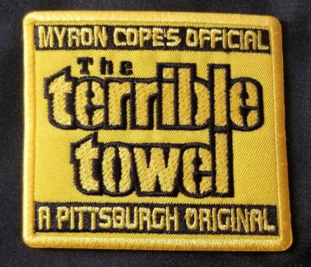 Pittsburgh Steelers Terrible Towel Embroidered Patch approx 3x3.25"