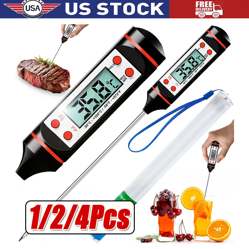Instant Read Digital Meat Thermometer BBQ Grill Smoker For Kitchen Food Cooking