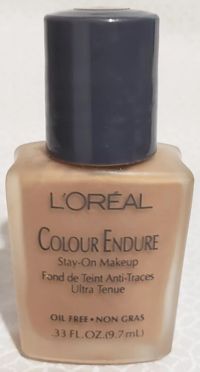 L'OREAL COLOUR ENDURE STAY ON MAKEUP OIL FREE LIQUID FOUNDATION .33OZ/9.7ML NEW
