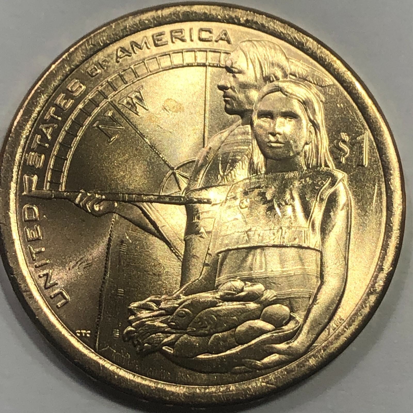 2014 P - Native American  Golden Dollar Coin