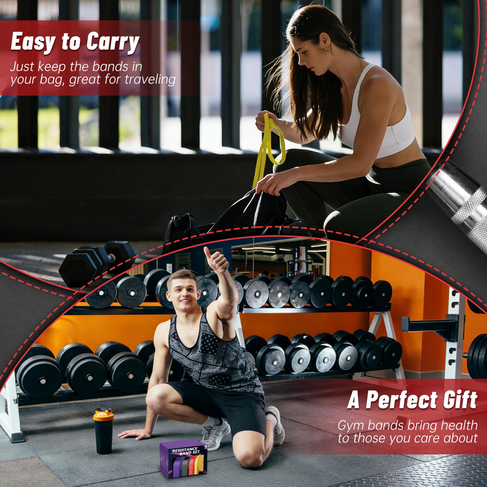 Resistance Bands for Working Out, 4-Level Pull Up Assistance Bands, Exercise Ban