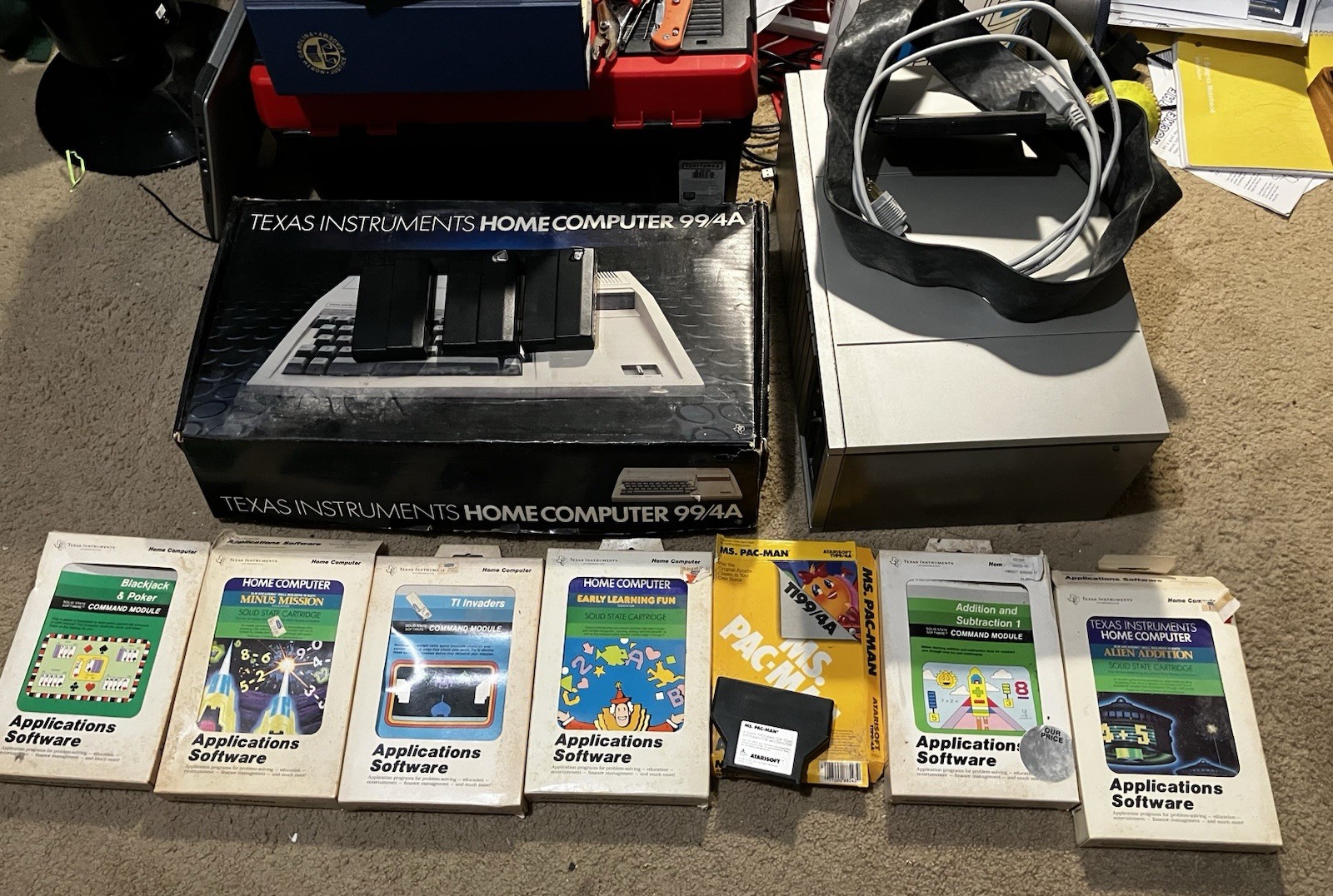 Texas Instruments TI-99/4A Home Computer Lot w/ Expansion System & Software