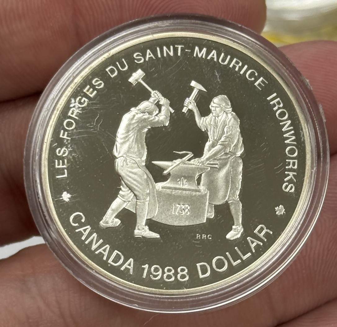 1988 Canada Silver Proof Dollar Coin, BU UNC #3639