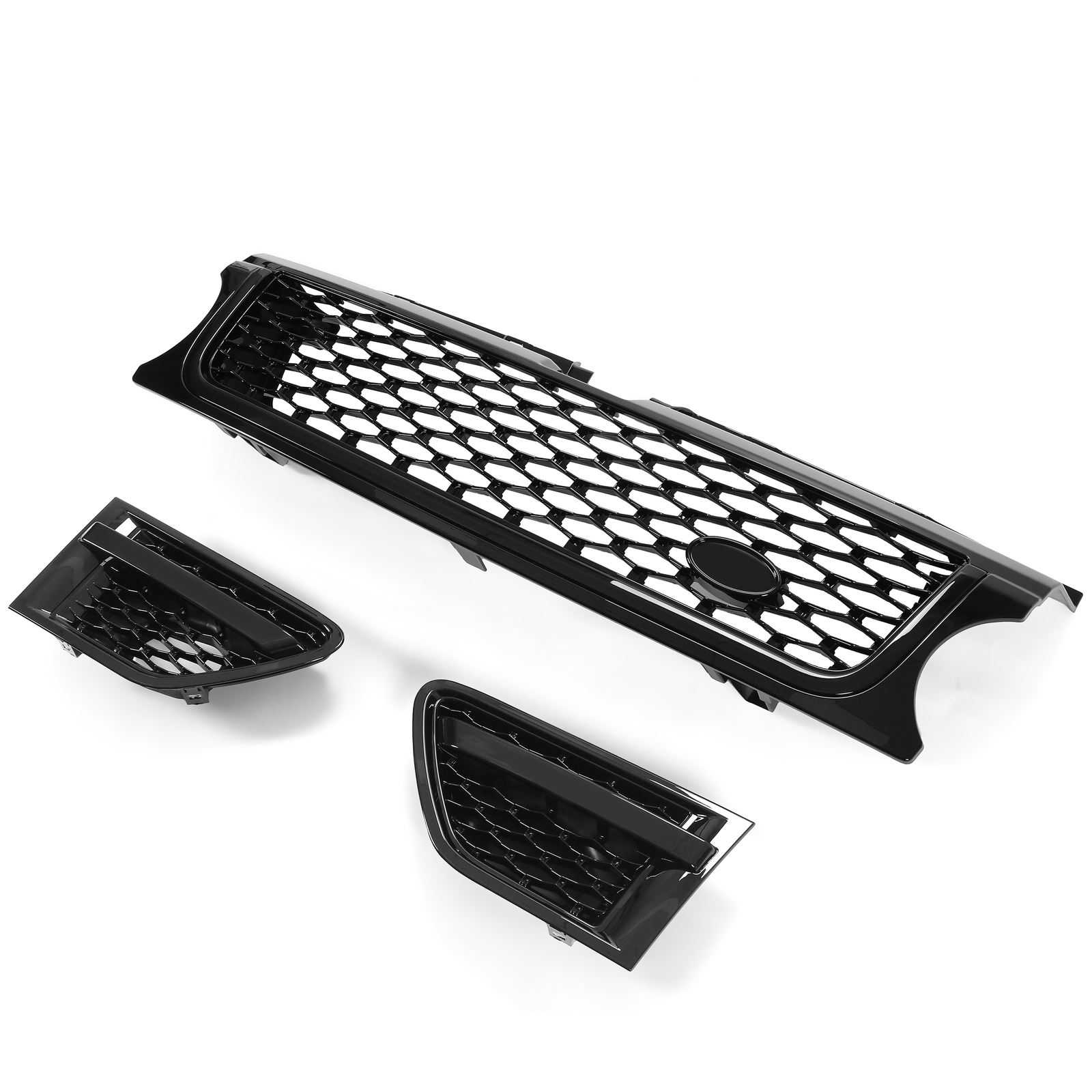 Front Upper Grille Black Painted Plastic Set For Range Rover Sport 2010-2013