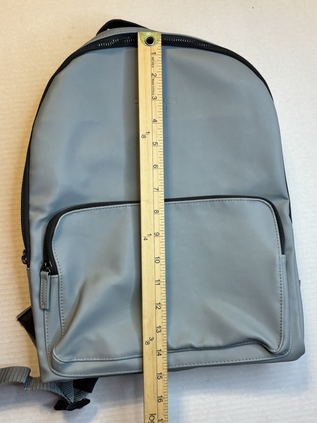 Calvin Klein Backpack Polyurethane Grey School Travel
