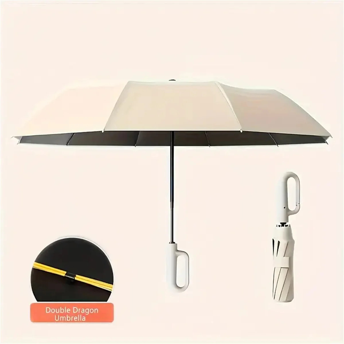 20Bones Windproof Fully Automatic Folding Umbrella with Loop Buckle UPF50+ Prota