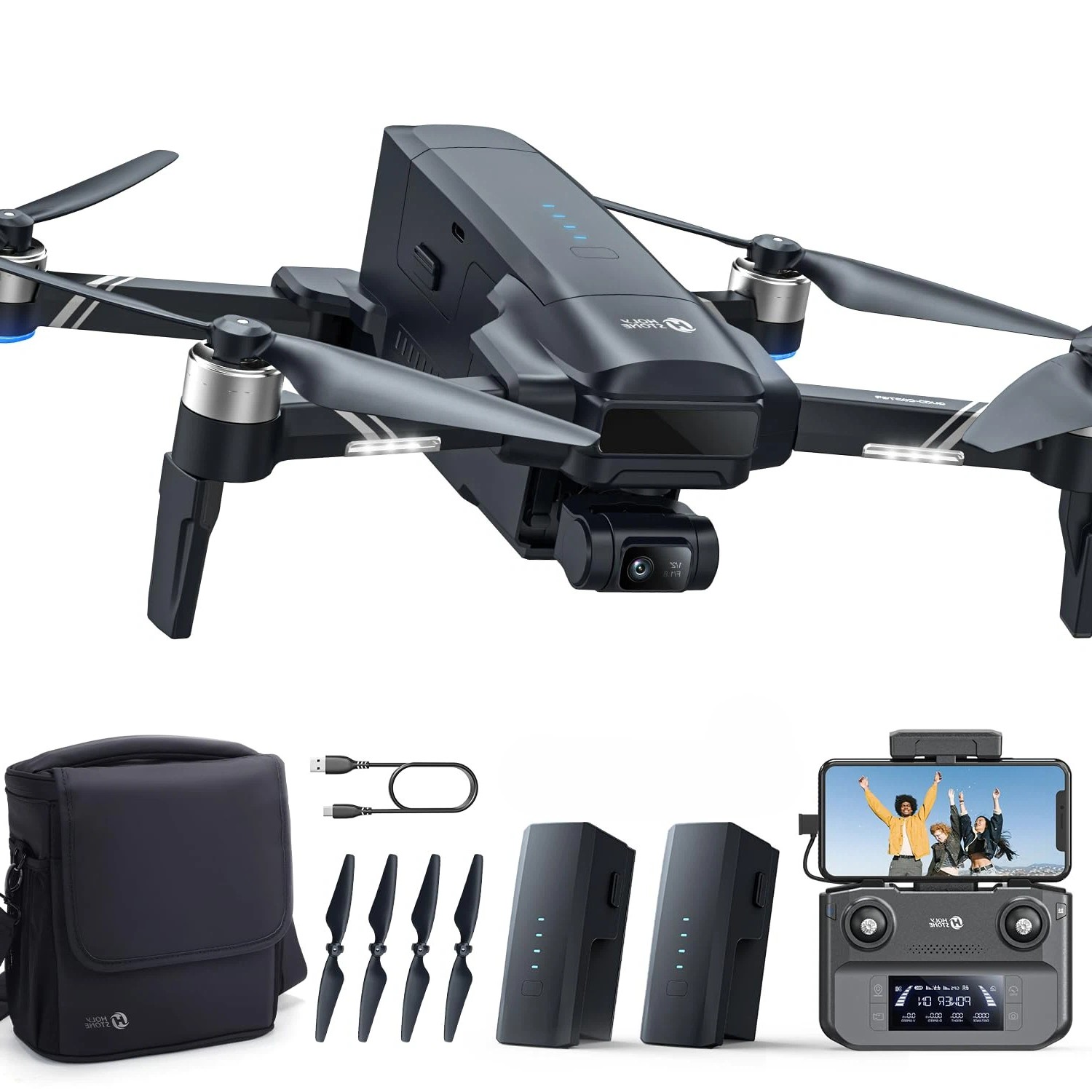 Holy Stone HS600D Camera Drone 3-Axis Gimbal 6KM TX