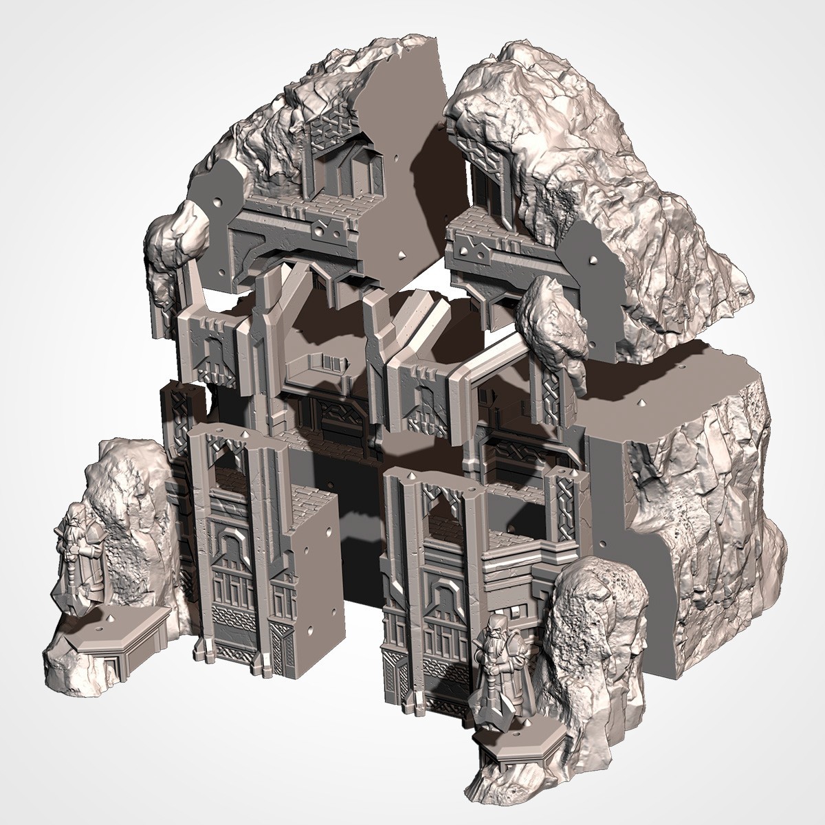 Dwarven Isolate Mountain Terrain for Tabletop wargames