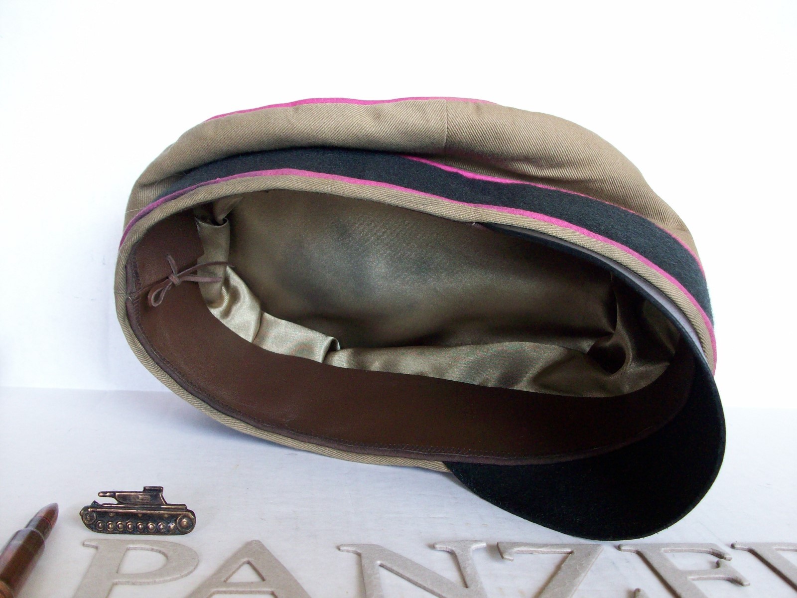 WW2 GERMAN AFRIKAKORP "PANZER" CRUSHER CAP, REAL CRUSHER!! (NICE REPRO)