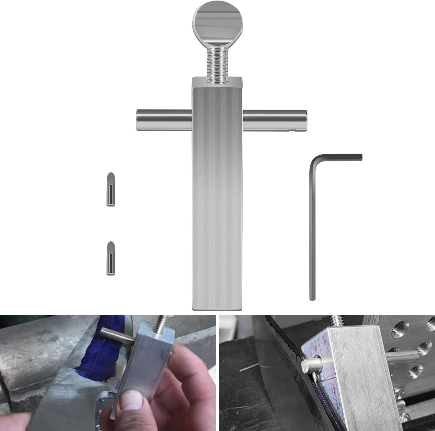 Knife Maker's Center Scribe w/ Adjustable Carbide Tip for Marking Center Lines