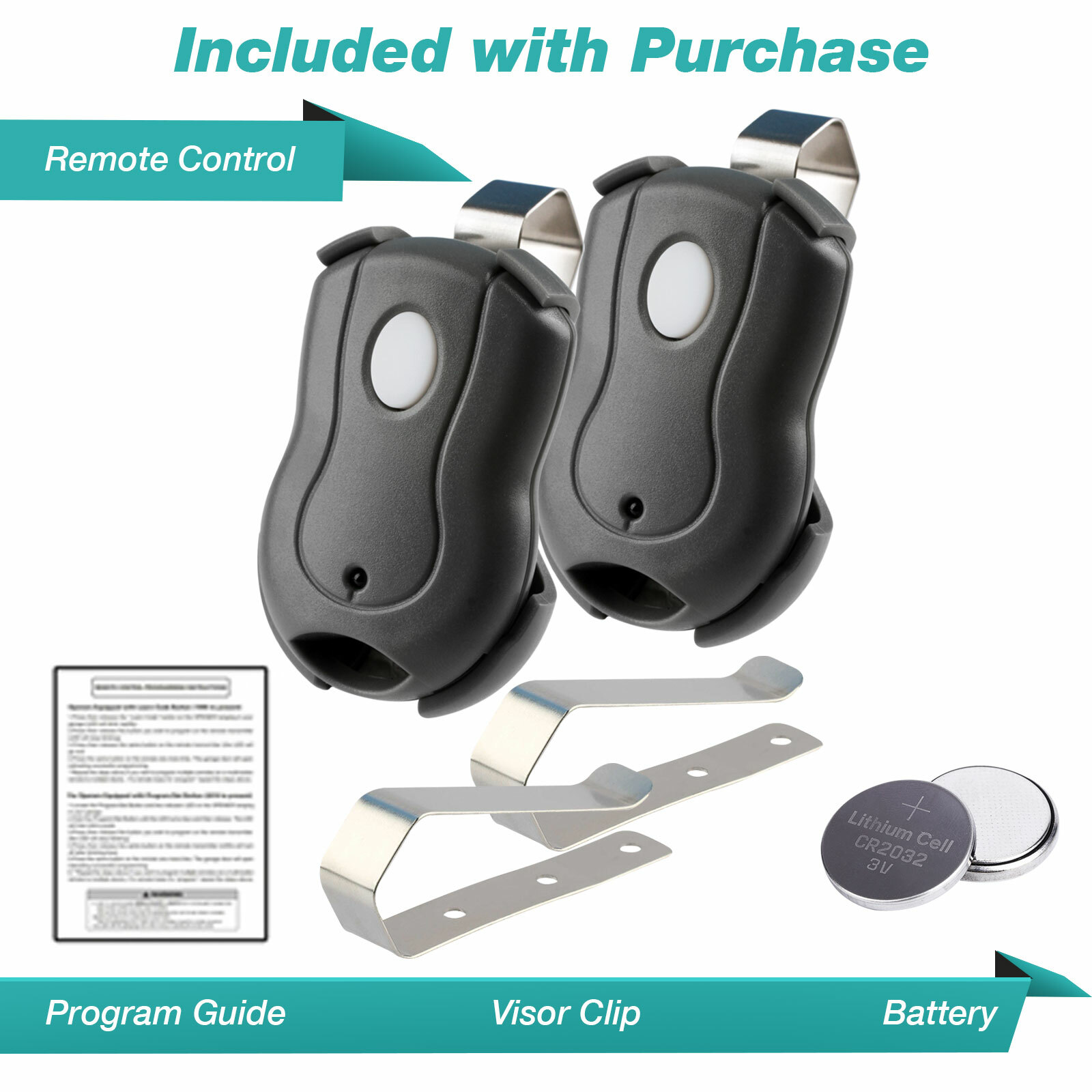 2 Garage Door Opener 1-Button Remote Replacement for Genie GICT390