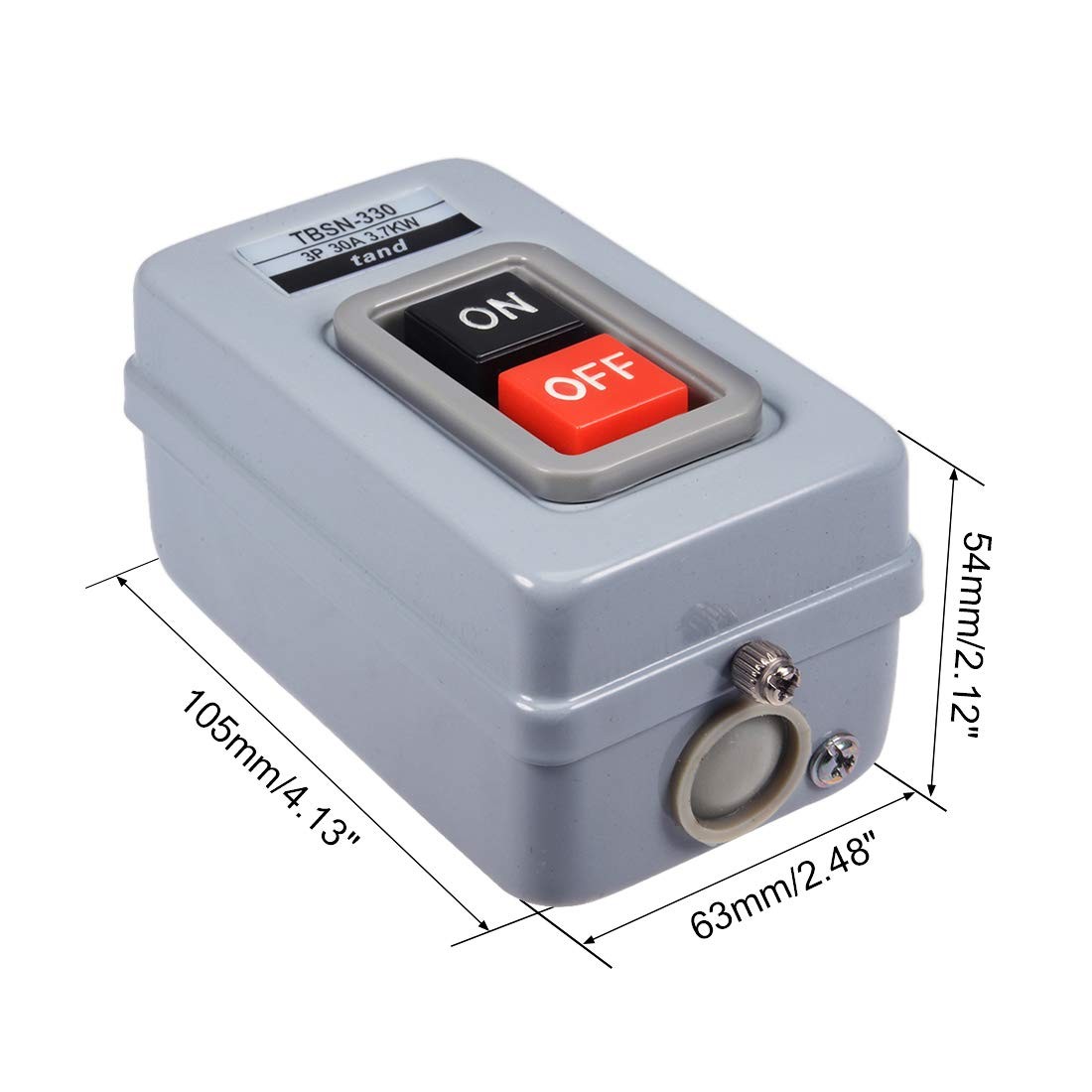 uxcell ON OFF Power Push Button Control Switch Box 30A 3.7Kw TBSN-330
