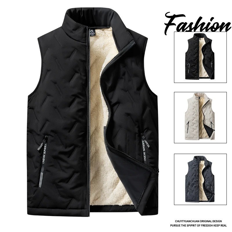 Autumn and winter fashion men's cotton vest jacket casual multifunctional