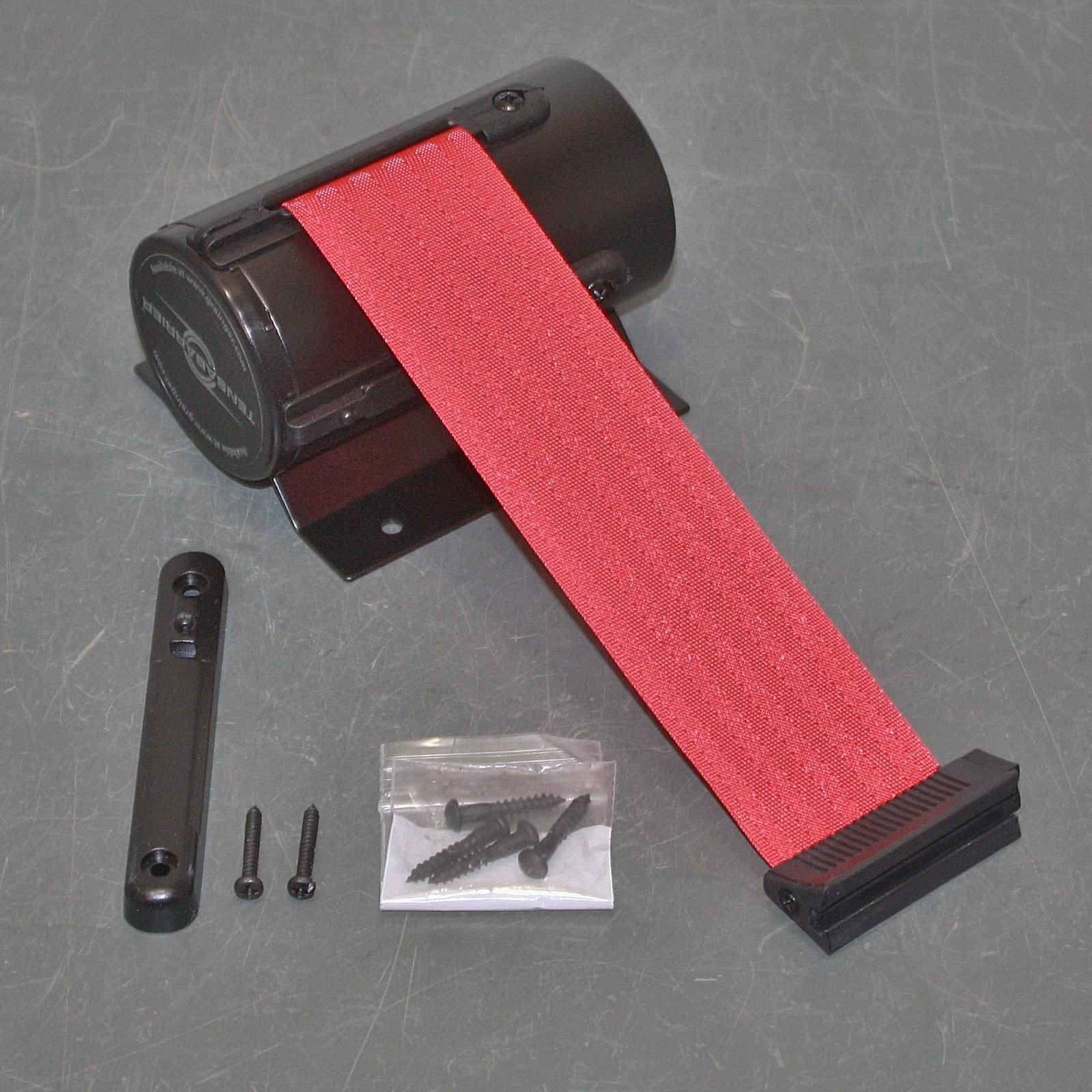 Tensabarrier Retractable Barrier 896-STD-33-STD-NO-R5X-C, 2" x 7-1/2ft Belt, Red