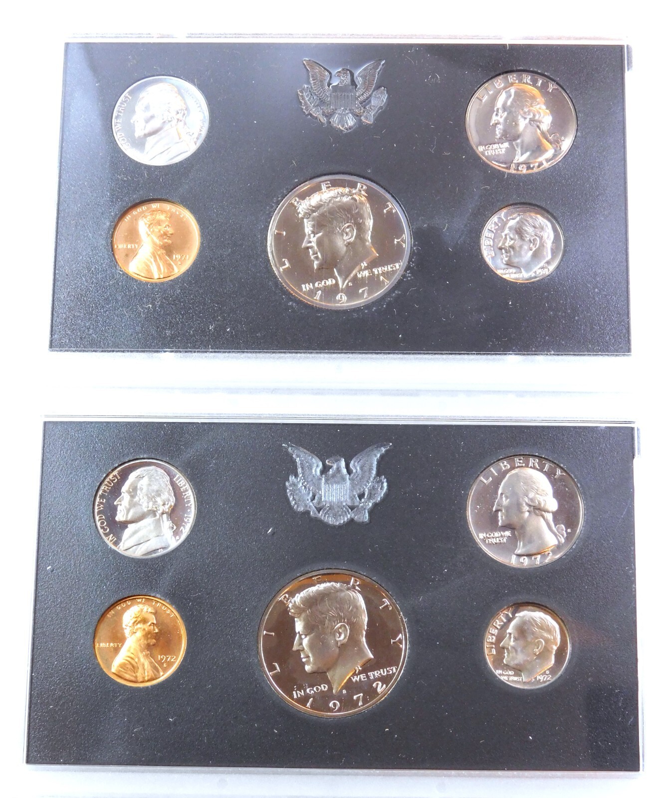 1971-S & 1972-S Proof Set Original Box US Mint 5 Coins, lot of 2 sets #JM