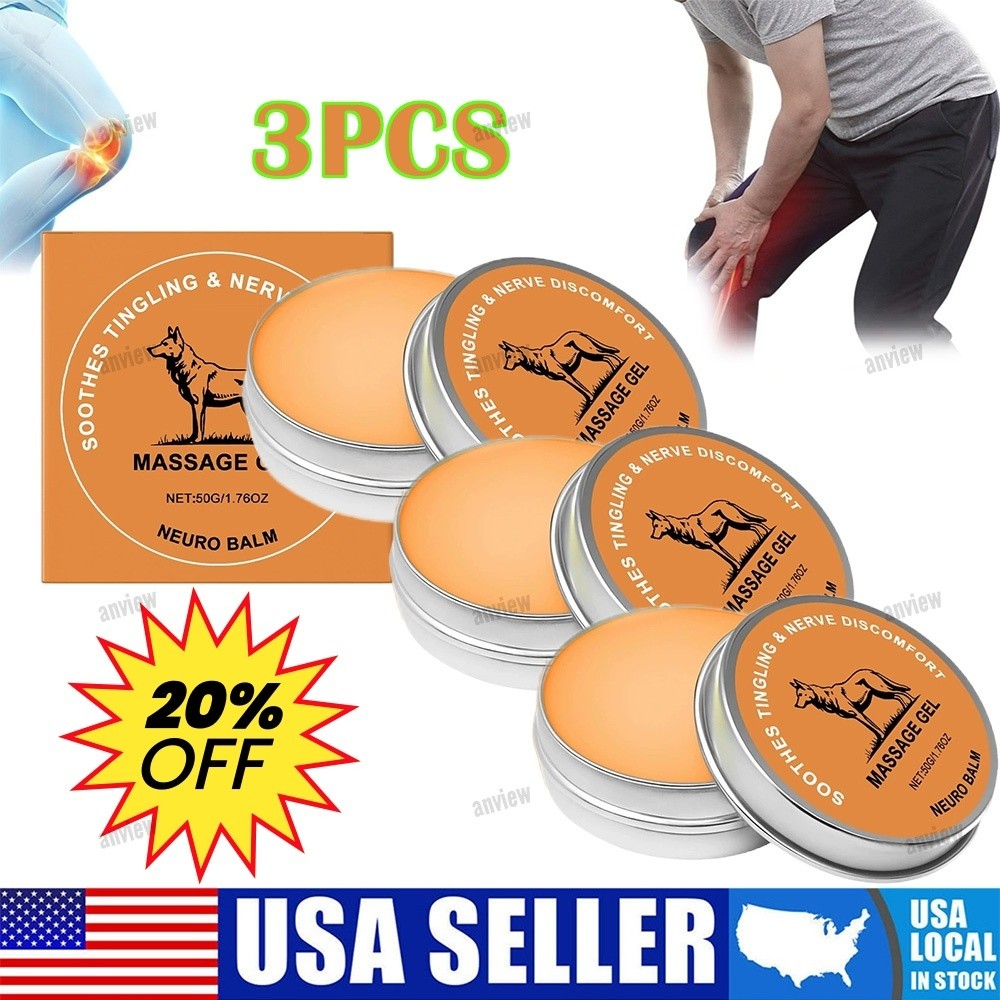 3X Therawolf Neuro Balm,Joint Care Soothing Cream,Herbal Cooling Soothing Cream