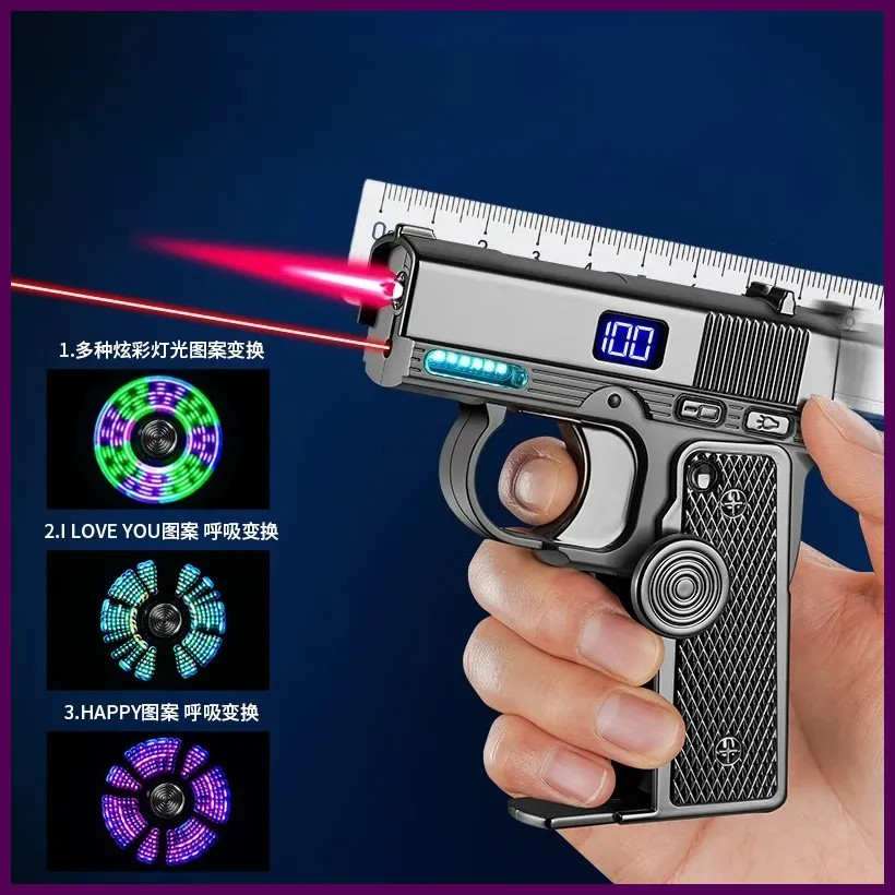 Creative Multifunctional Folding Dual-Form Lighter, Portable Decompression Gyro