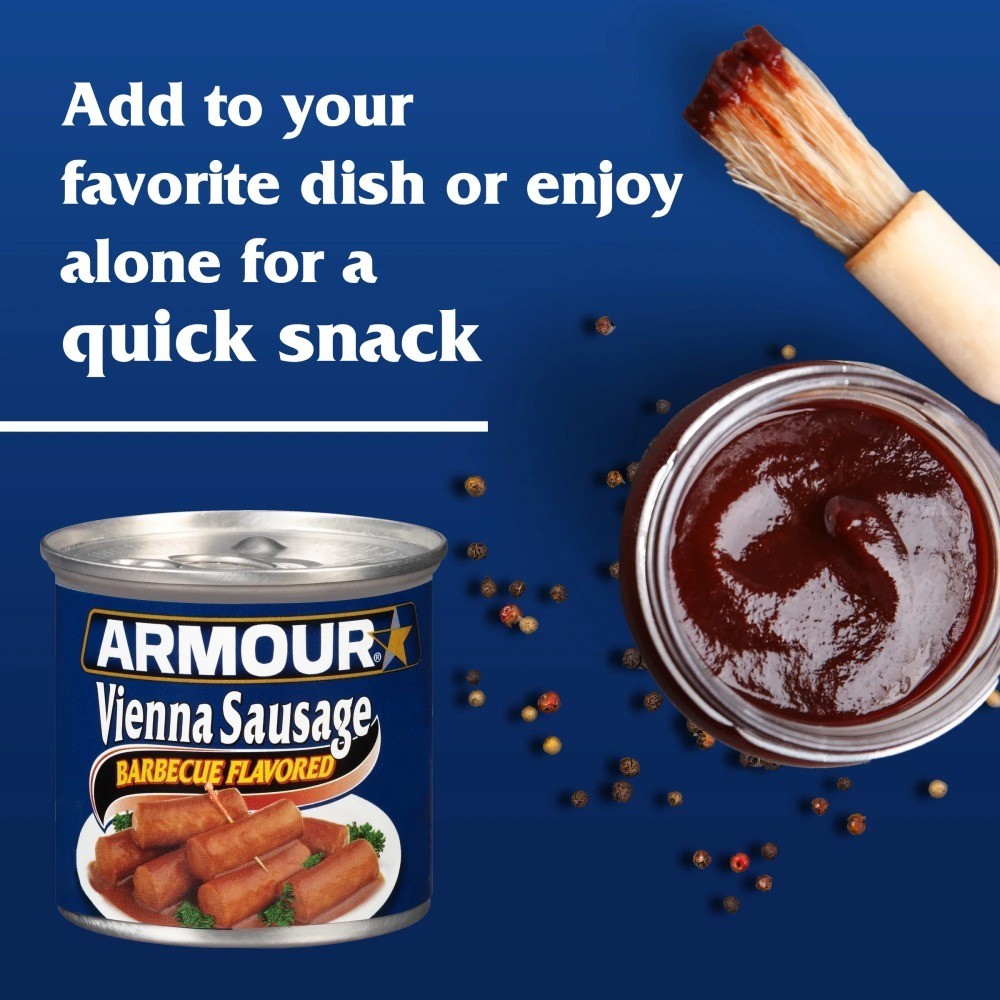 Canned Vienna Sausage in Barbecue Sauce 7g Protein per Serving 4.6 oz Pack of 6