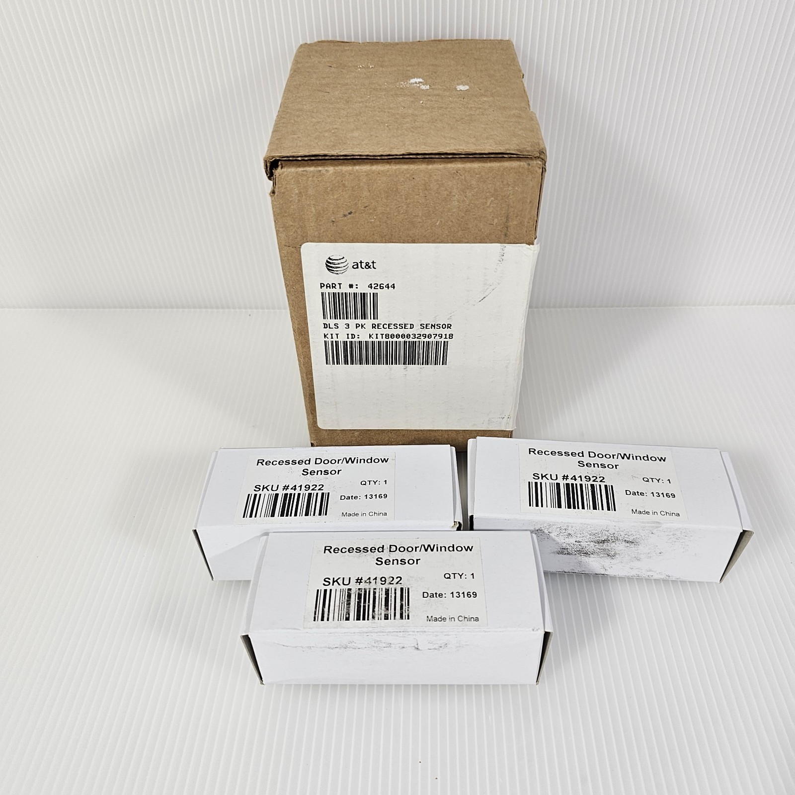 NEW 3 AT&T Wireless Recessed Door Window Sensors SW-ATT-RDW, 41922