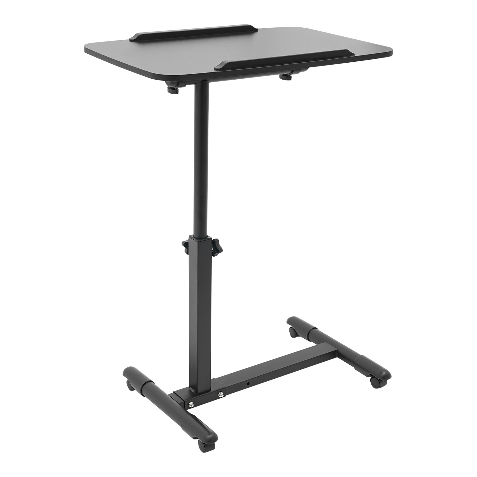 Adjustable Sofa Table Rolling Bedside Table with Wheels for Home and Office Use