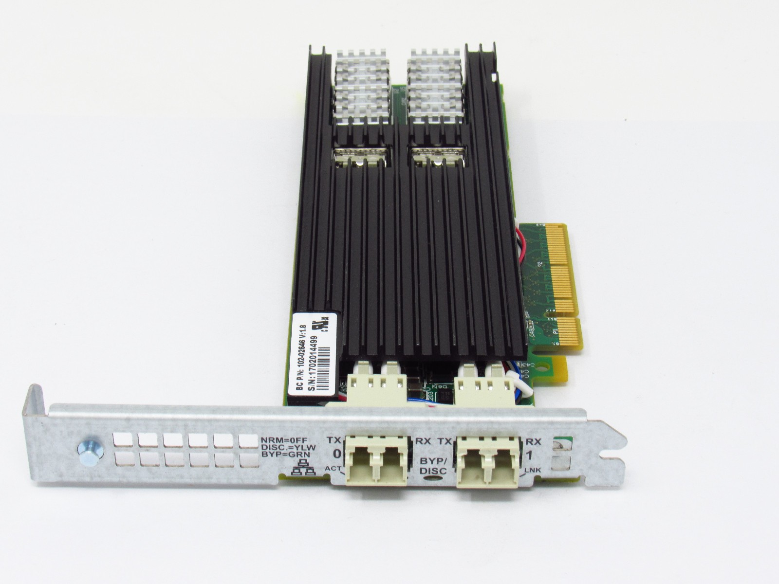 SILICOM DUAL PORT 10GB FIBER NETWORK ADAPTER 102-02646 FH